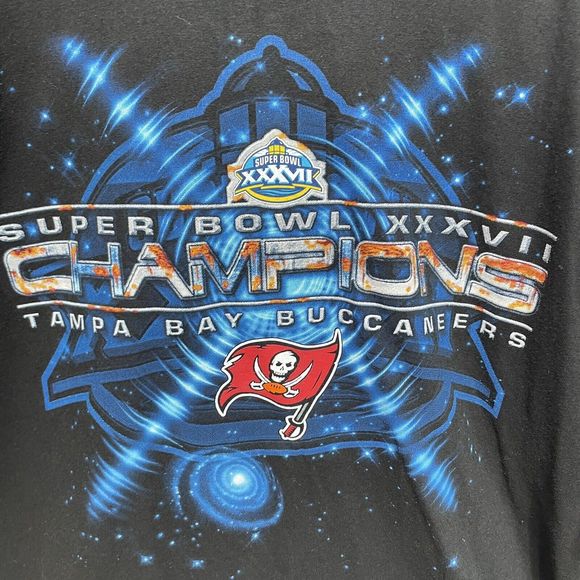 Vintage Tampa Bay Buccaneers Shirt 2XL 2003 NFL Super Bowl 37 XXXVII Lee Sport - Picture 2 of 8